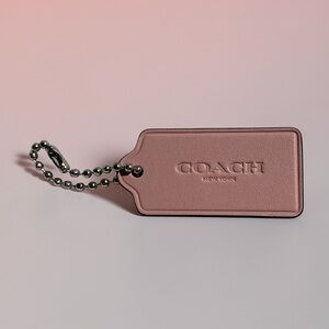 Coach light Blush Pink Leather Hangtag Silver